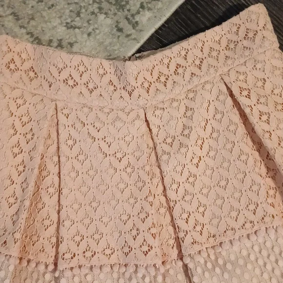 🔥🔥Eliza J blush Easter teared pleated lace skirt pockets 2 - Picture 4 of 16